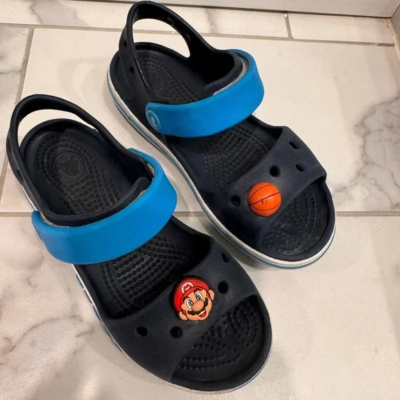 Crocs Boys Toddler Blue Sandals 11 - Picture 2 of 3